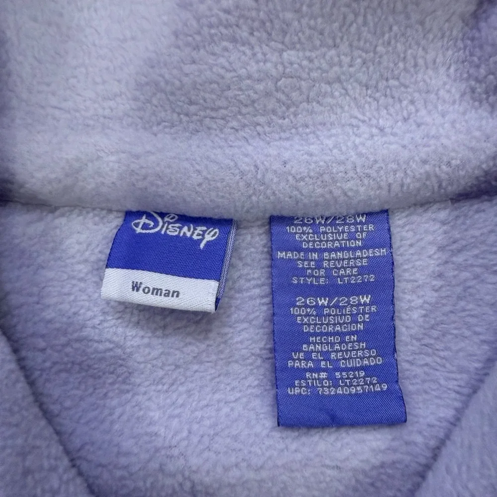 Disney Womens 26W/28W Vintage Y2K Eeyore 1/4‎ Zip Fleece